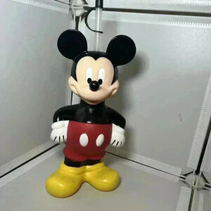 Vtg Mickey Mouse Disney Park Souvenir Super Sipper Drinking Cup With Straw